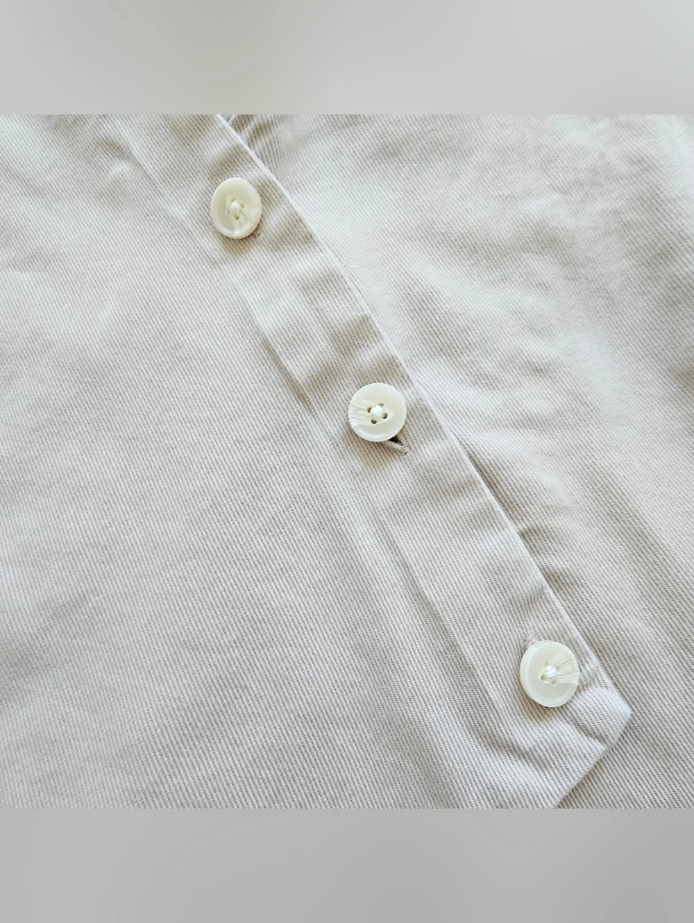 H&M Beige  Asymmetrical Wrap-Front Cotton Vest Size XXL - Picture 3 of 7